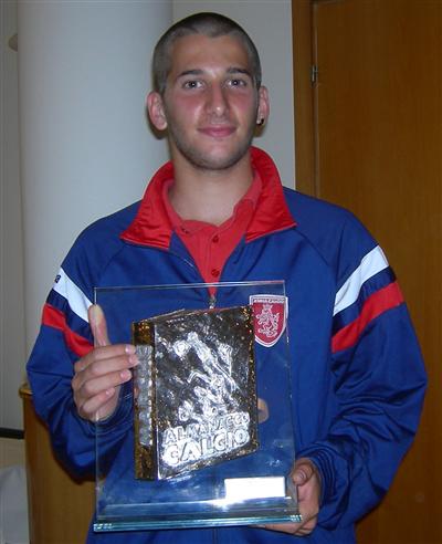 A LUCA SANTONI IL PREMIO CALCIOMARCHE 2009   ALMANACCO D'ARGENTO