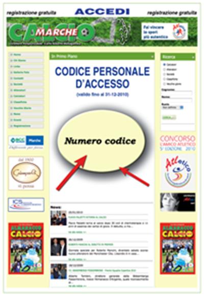 CODICE PERSONALE D'ACCESSO