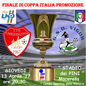 FINALE COPPA ITALIA PROMOZIONE: VIGOR CASTELFIDARDO vs CHIESANUOVA