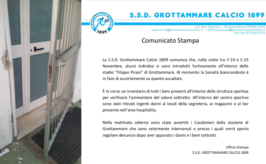 Furto al "Filippo Pirani" di Grottammare